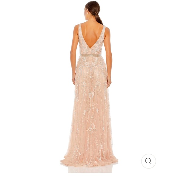 Mac Duggal EMBELLISHED V-NECK LONG GOWN - Picture 2 of 16